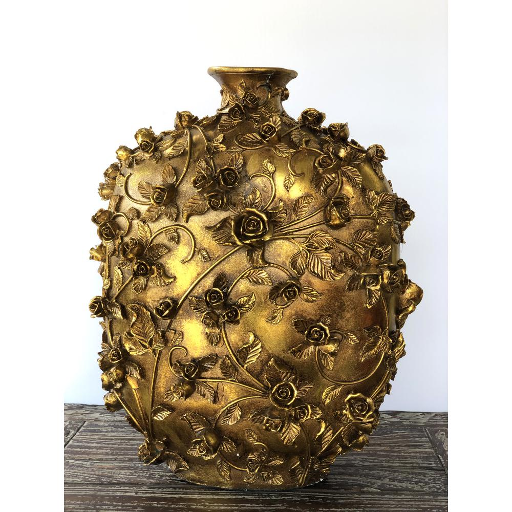 Golden Garden Jar Vase