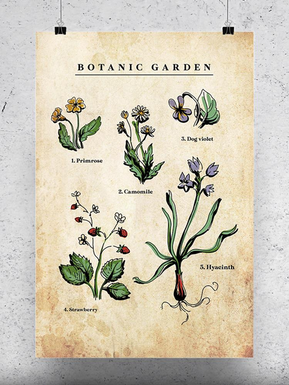 Botanic Garden Art Poster -SmartPrintsInk Designs