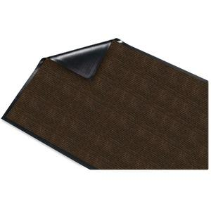 Genuine Joe Gold Dual-Rib Hard Surface Floor Mat - Hard Floor - 60" Length x 36" Width - Polypropylene, Vinyl - Chocolate - 1Each