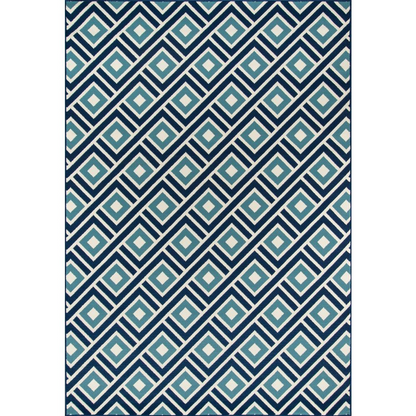 Contemporary Rectangle Area Rug, Blue, 2'3" X 4'6"