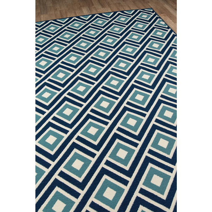 Contemporary Rectangle Area Rug, Blue, 2'3" X 4'6"