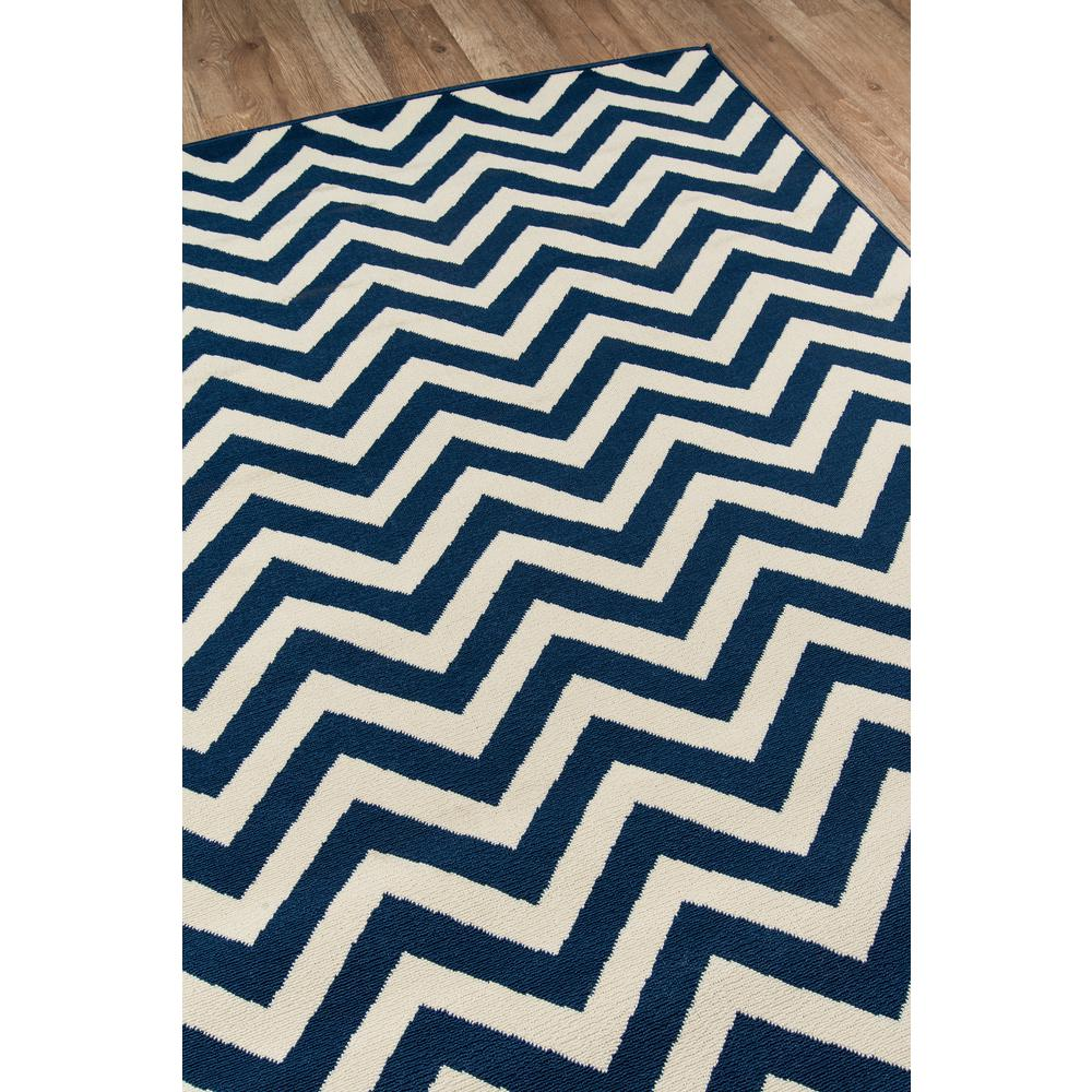 Contemporary Rectangle Area Rug, Navy, 3'11" X 5'7"