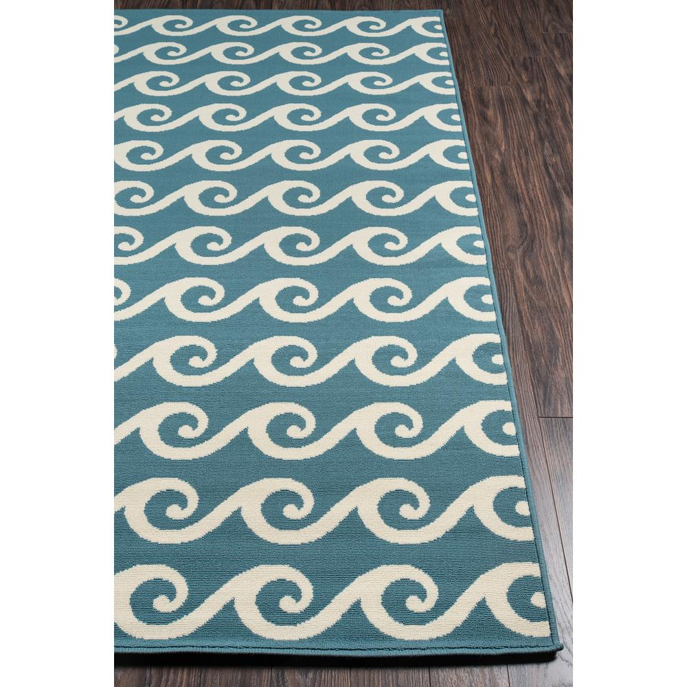 Contemporary Rectangle Area Rug, Blue, 7'10" X 10'10"