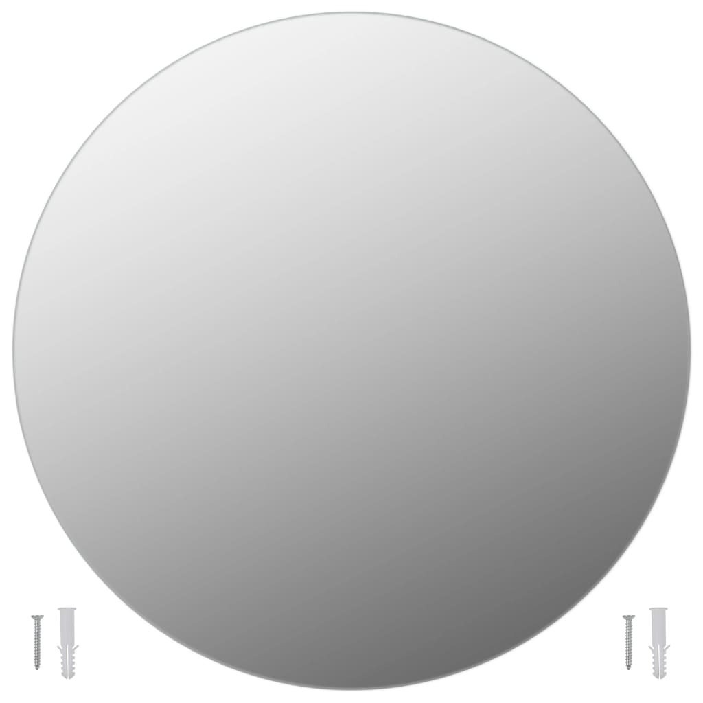 vidaXL Wall Mirror 27.6" Round Glass