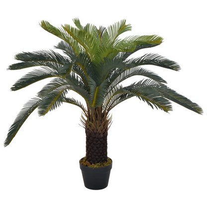 vidaXL Artificial Plant Cycas Palm with Pot Green 35.4"