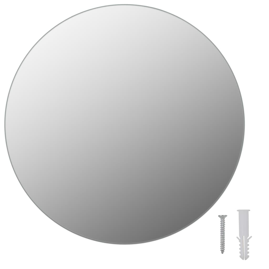 vidaXL Frameless Mirror Round 11.8" Glass