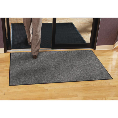 Genuine Joe Silver Series Indoor Walk-Off Mats - Warehouse, Indoor - 72" Length x 48" Width - Vinyl - Salt Pepper - 1Each