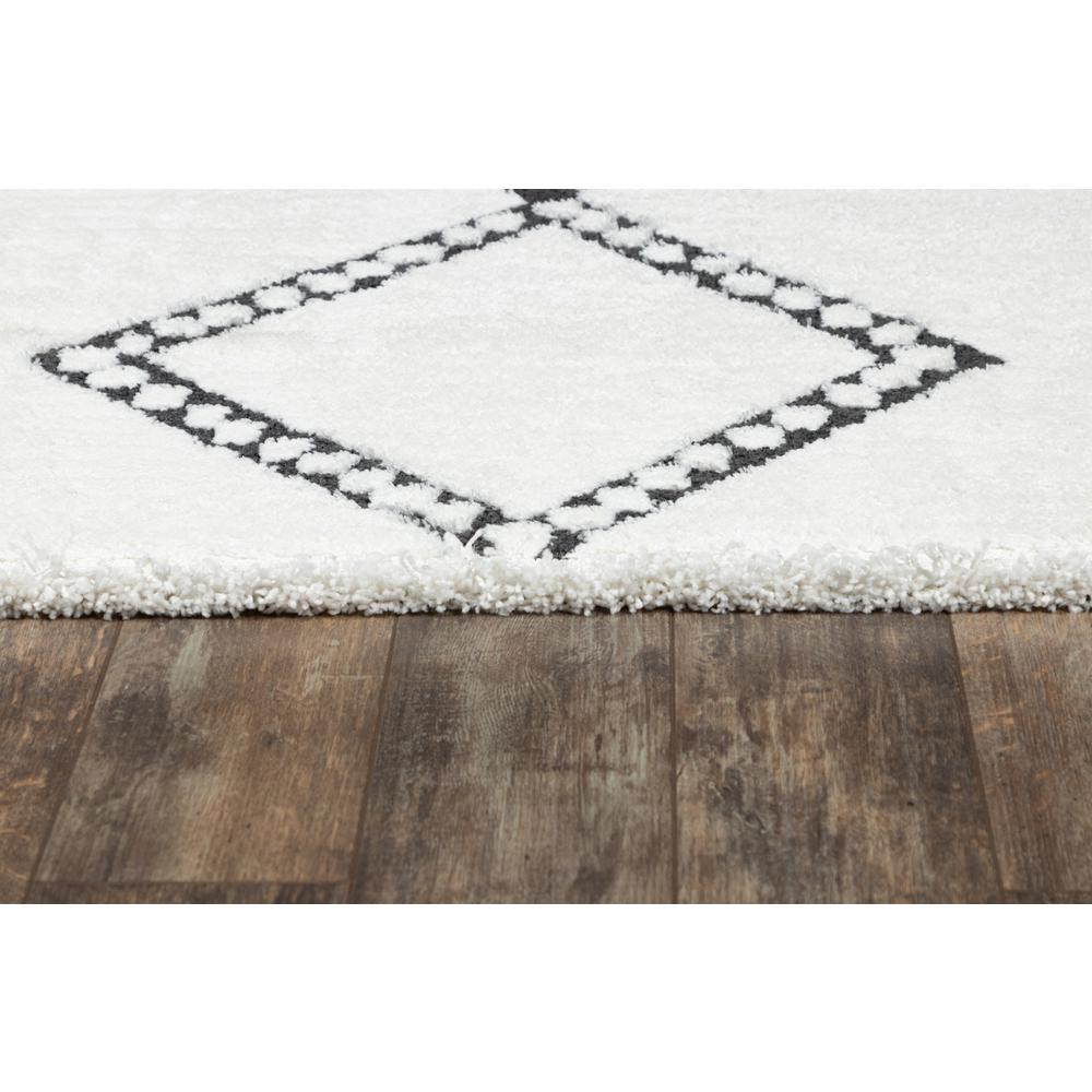 Contemporary Rectangle Area Rug, Ivory, 7'6" X 9'6"