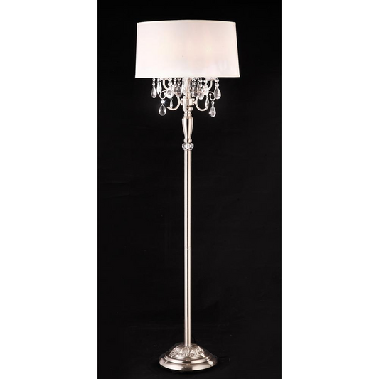 Crystal Silver Floor Lamp