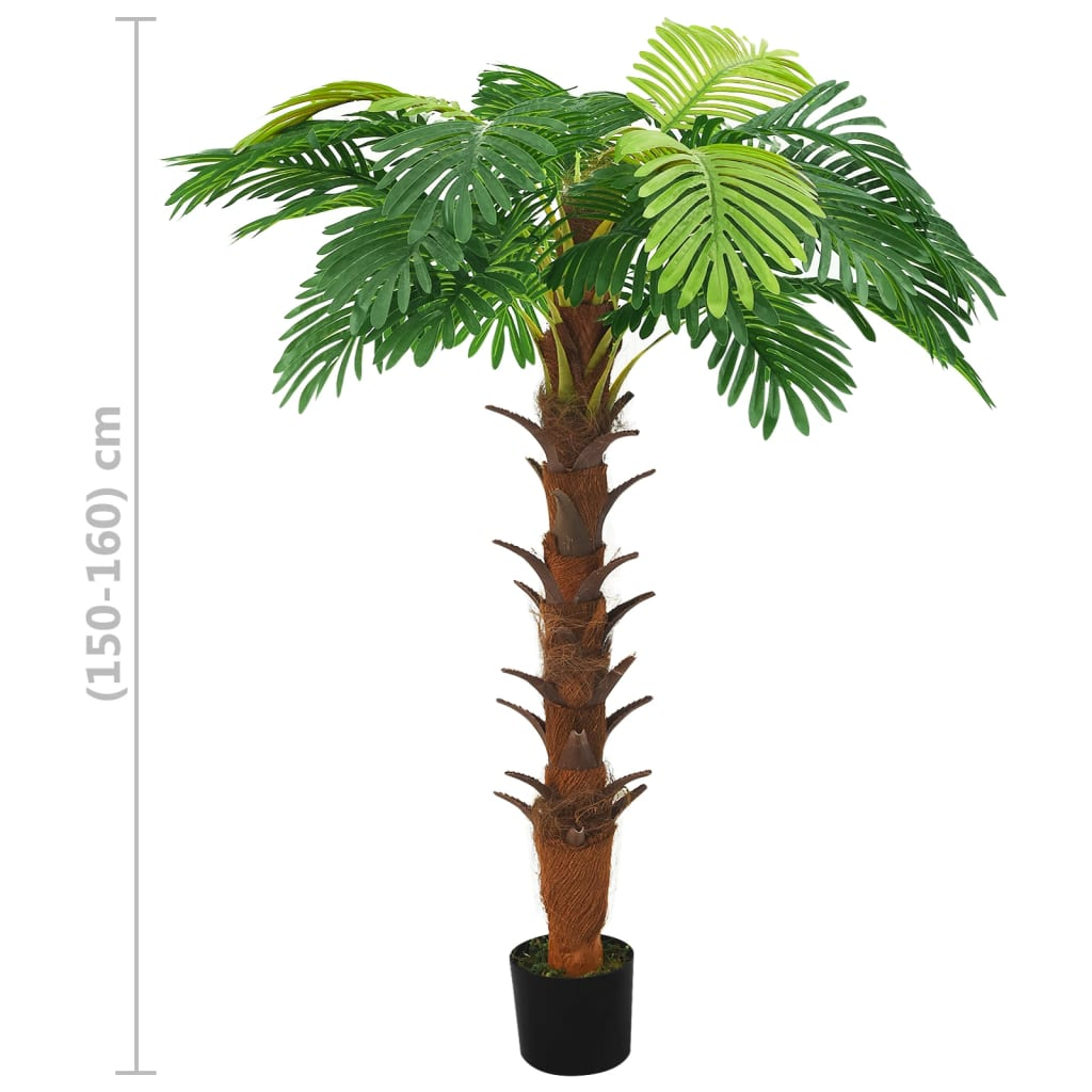 vidaXL Artificial Cycas Palm with Pot 63" Green