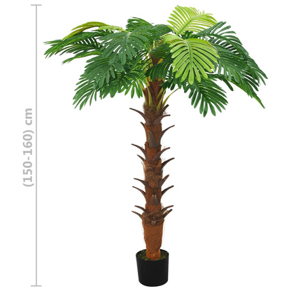 vidaXL Artificial Cycas Palm with Pot 63" Green