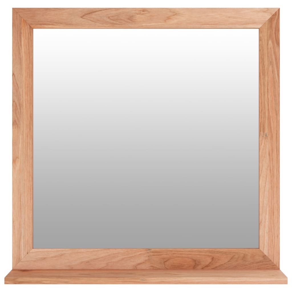 vidaXL Wall Mirror 21.7"x21.7" Solid Wood Walnut