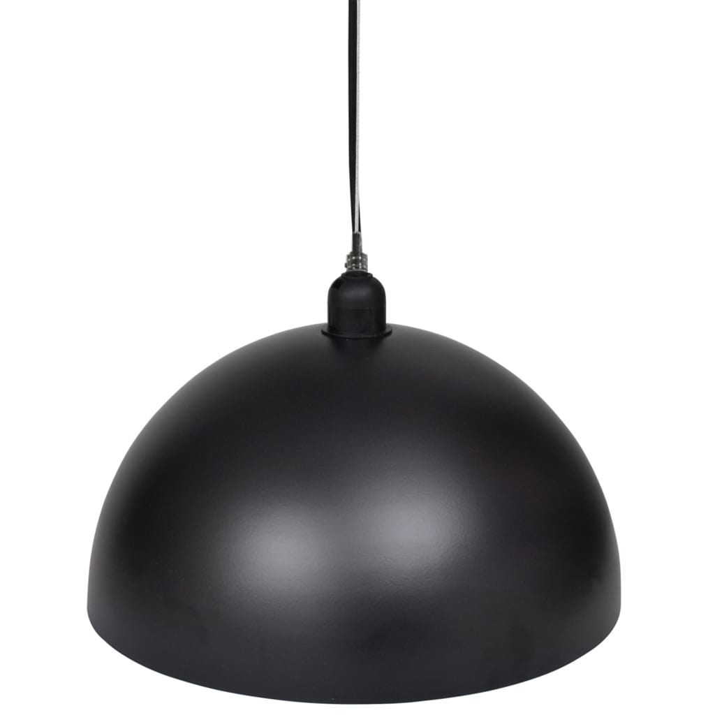 vidaXL Ceiling Lamp 2 pcs Height-adjustable Semi-spherical Black