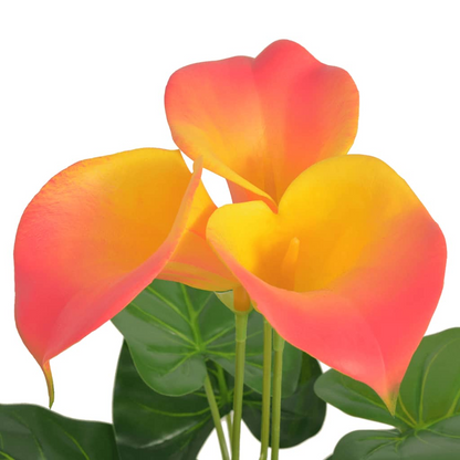 vidaXL Artificial Calla Lily Plant with Pot 45 cm Red and Yellow