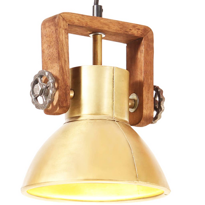 vidaXL Industrial Hanging Lamp 25 W Brass Round 19 cm E27