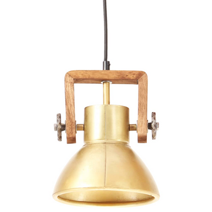 vidaXL Industrial Hanging Lamp 25 W Brass Round 19 cm E27