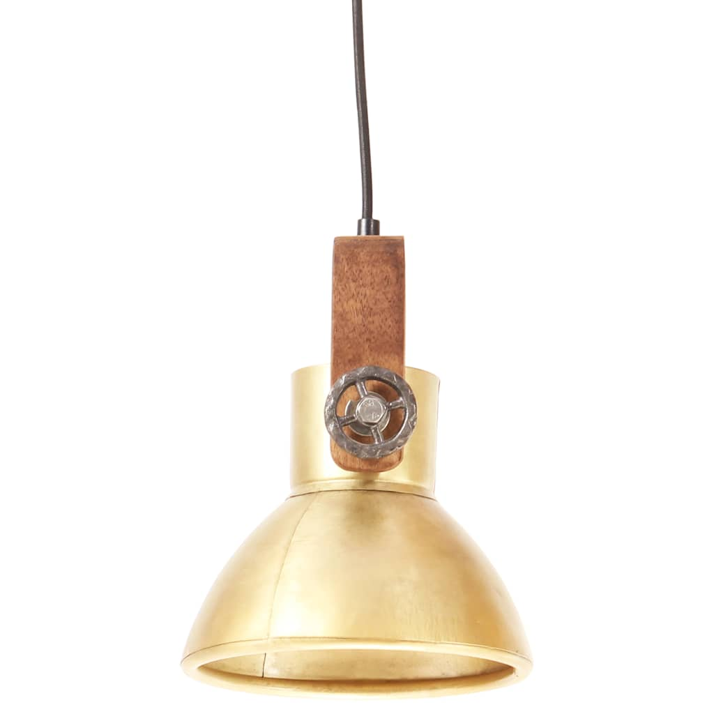 vidaXL Industrial Hanging Lamp 25 W Brass Round 19 cm E27