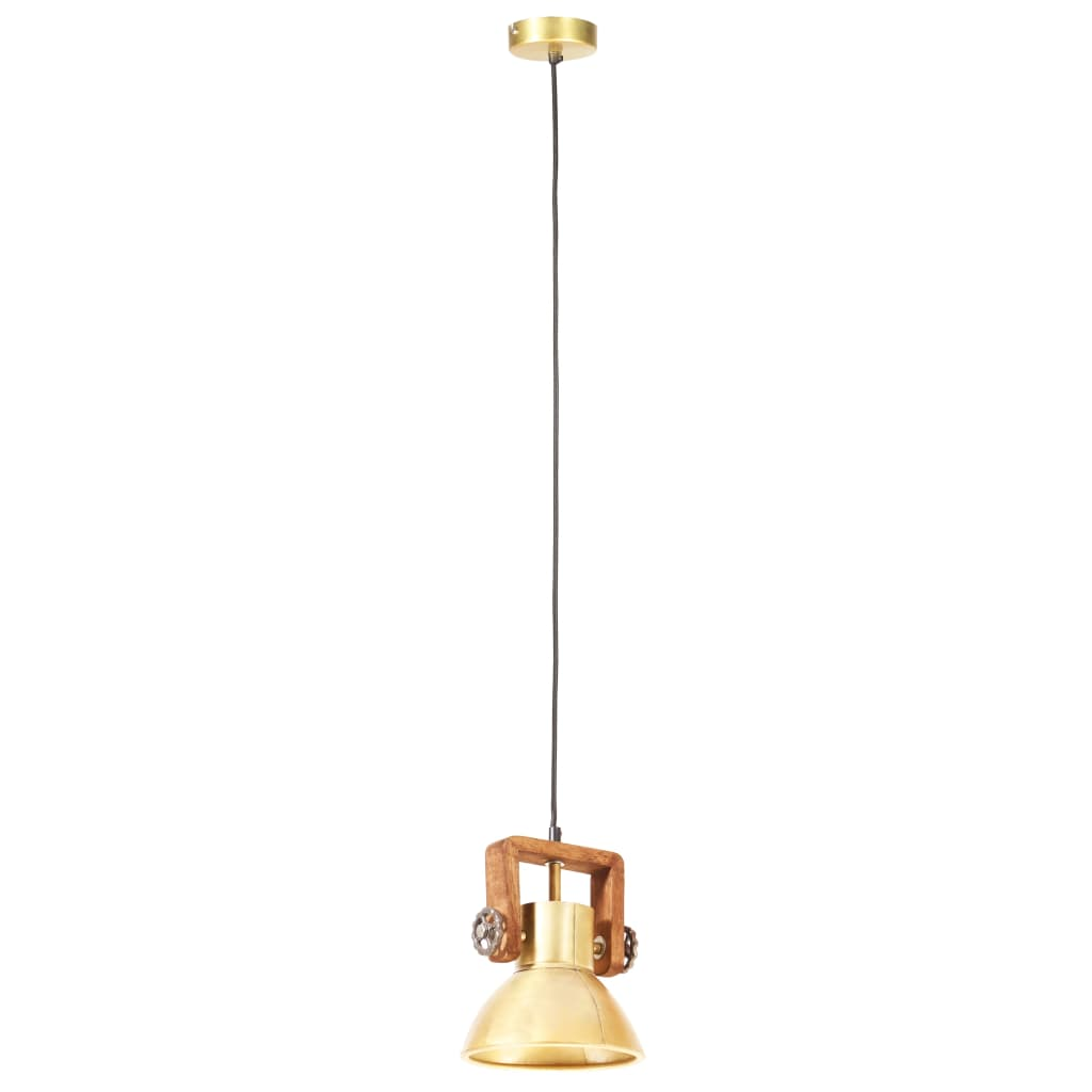 vidaXL Industrial Hanging Lamp 25 W Brass Round 19 cm E27