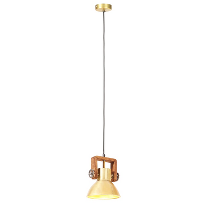 vidaXL Industrial Hanging Lamp 25 W Brass Round 19 cm E27