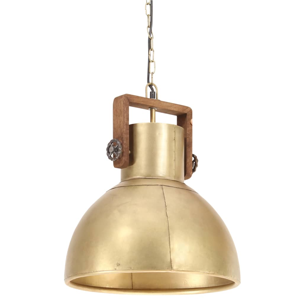 vidaXL Industrial Hanging Lamp 25 W Brass Round 40 cm E27