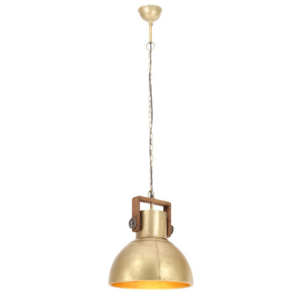 vidaXL Industrial Hanging Lamp 25 W Brass Round 40 cm E27