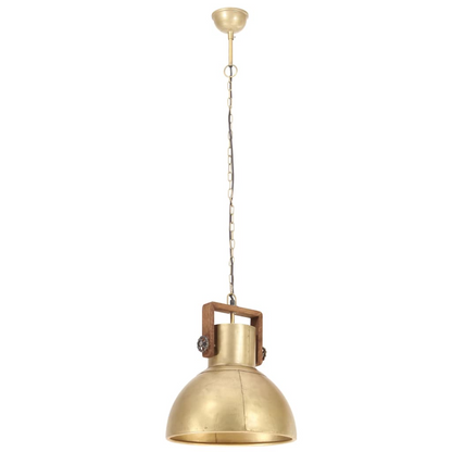 vidaXL Industrial Hanging Lamp 25 W Brass Round 40 cm E27