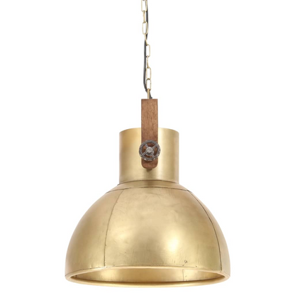 vidaXL Industrial Hanging Lamp 25 W Brass Round 40 cm E27