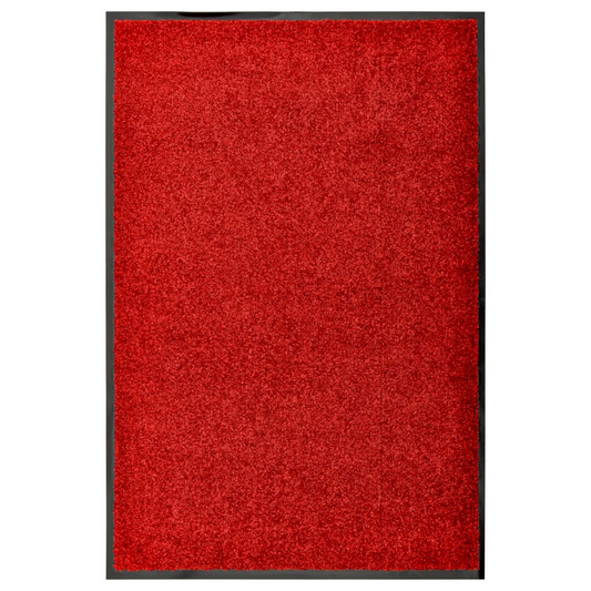 vidaXL Doormat Washable Red 60x90 cm