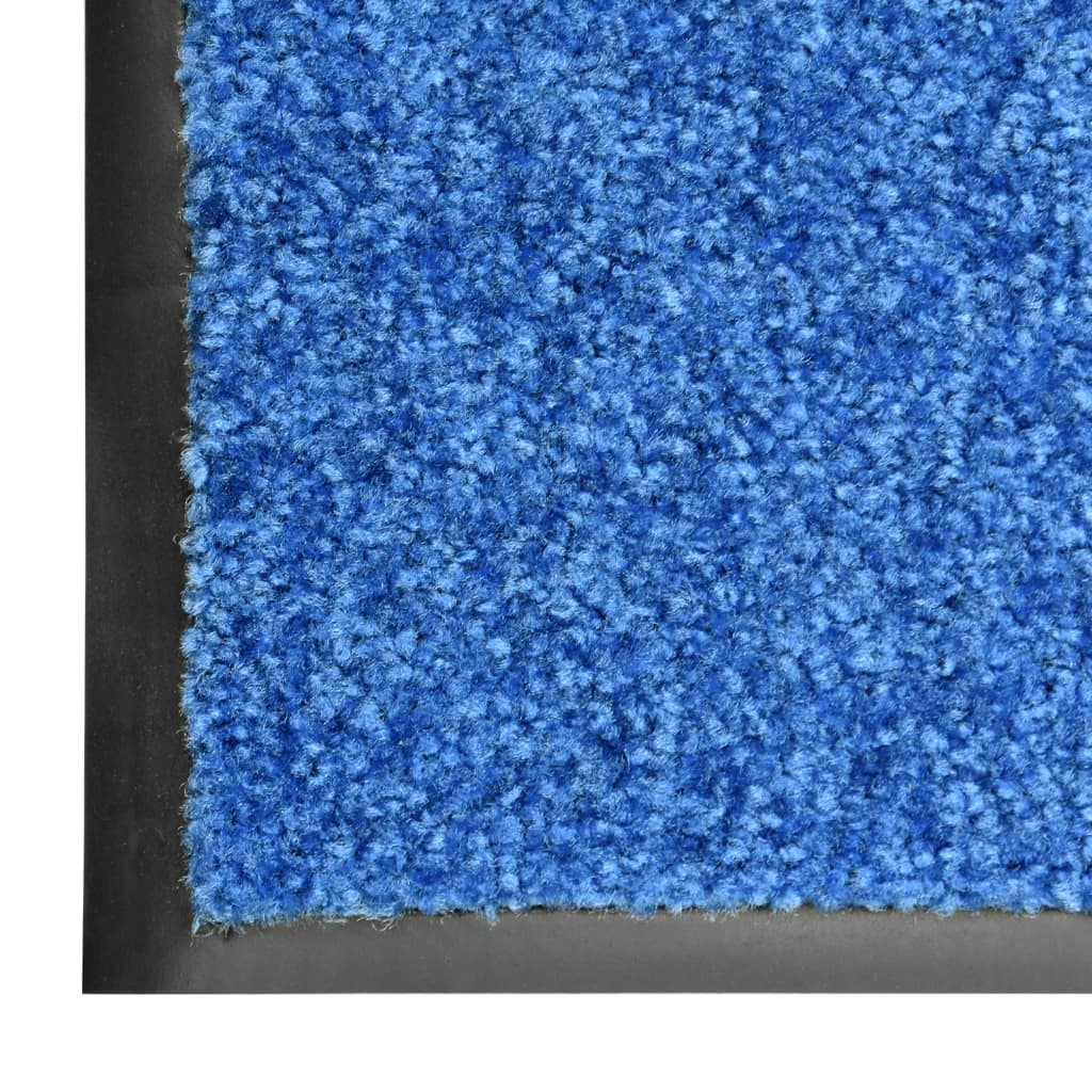 vidaXL Doormat Washable Blue 40x60 cm