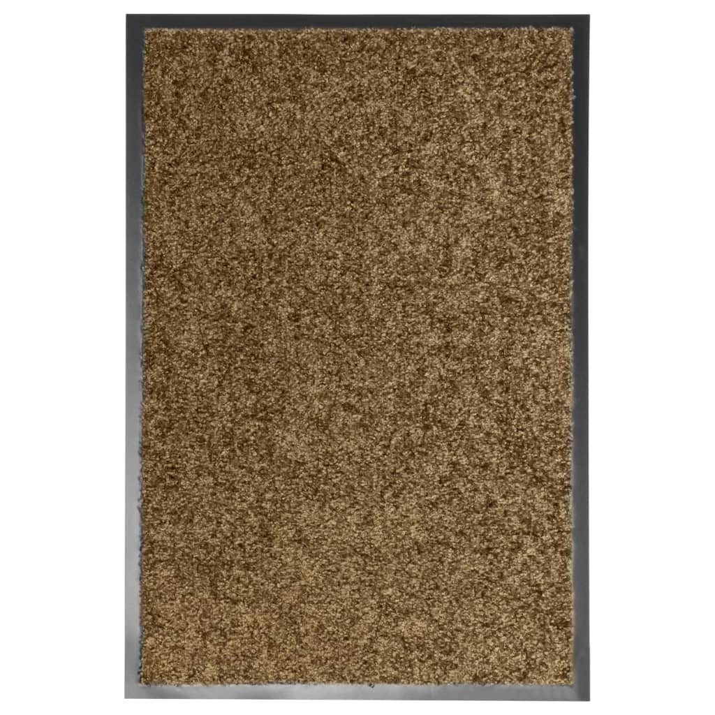 vidaXL Doormat Washable Brown 40x60 cm