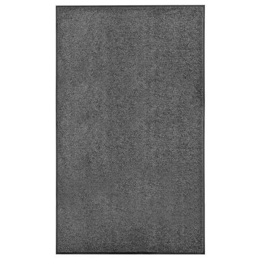 vidaXL Doormat Washable Anthracite 90x150 cm