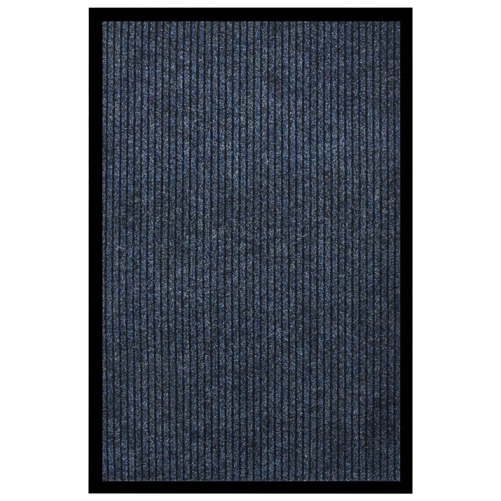 vidaXL Doormat Striped Blue 80x120 cm