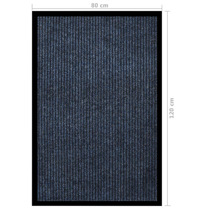 vidaXL Doormat Striped Blue 80x120 cm