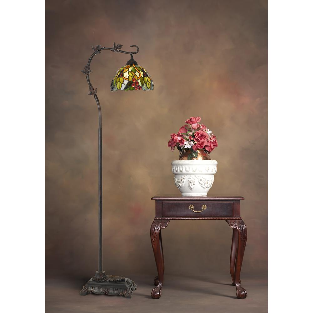 60W Cotulla Downbrdige Tiffany Metal Floor Lamp