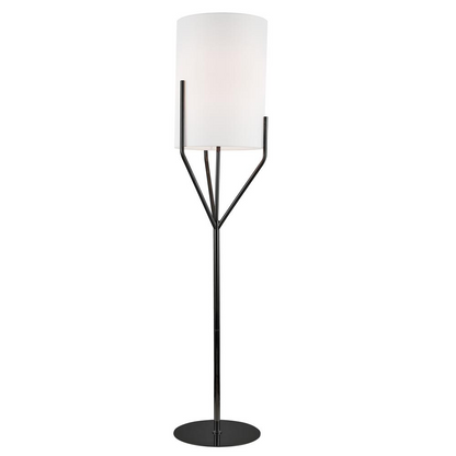 1LT Incandescent Floor Lamp, MB, WH Shade