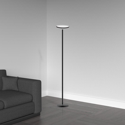 Torchier Floor Lamp, Sandy Black Finish