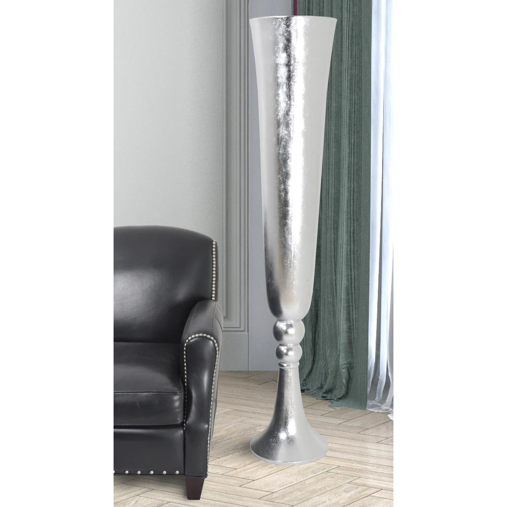 Dramatic Argento Tall Vase