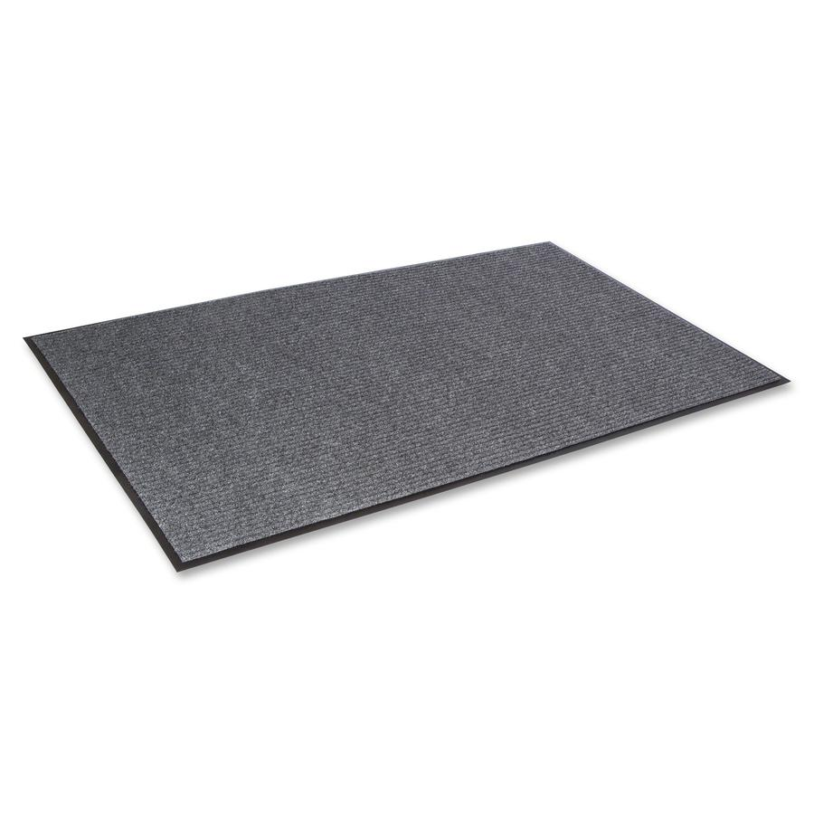 Crown Mats Needle-rib Wiper/Scraper Mat - Entryway, Indoor - 60" Length x 36" Width x 0.313" Thickness - Rectangular - Polyethylene Terephthalate (PET) - Gray - 1Each