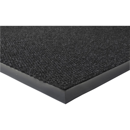 Genuine Joe Ultraguard Berber Heavy Traffic Mat - Hard Floor, Indoor, Outdoor - 72" Length x 48" Width - Rubber - Charcoal Black - 1Each