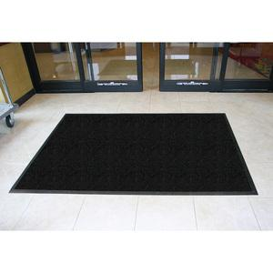 Genuine Joe Ultraguard Berber Heavy Traffic Mat - Hard Floor, Indoor, Outdoor - 72" Length x 48" Width - Rubber - Charcoal Black - 1Each