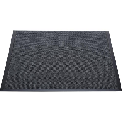 Genuine Joe Ultraguard Berber Heavy Traffic Mat - Hard Floor, Indoor, Outdoor - 72" Length x 48" Width - Rubber - Charcoal Black - 1Each