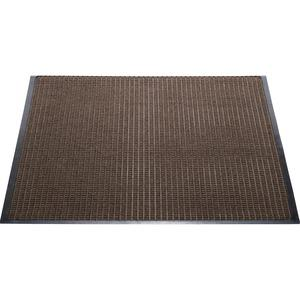 Genuine Joe Waterguard Floor Mat - Floor - 10 ft Length x 36" Width - Rectangular - Rubber - Brown - 1Each