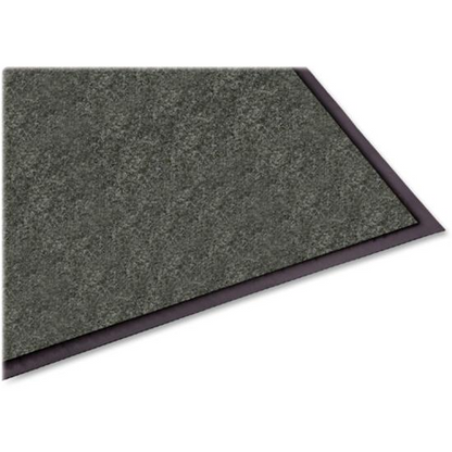 Genuine Joe Ribbed Indoor Wiper Mat - Warehouse, Hotel, Indoor - 60" Length x 36" Width - Polypropylene, Vinyl - Charcoal - 1Each