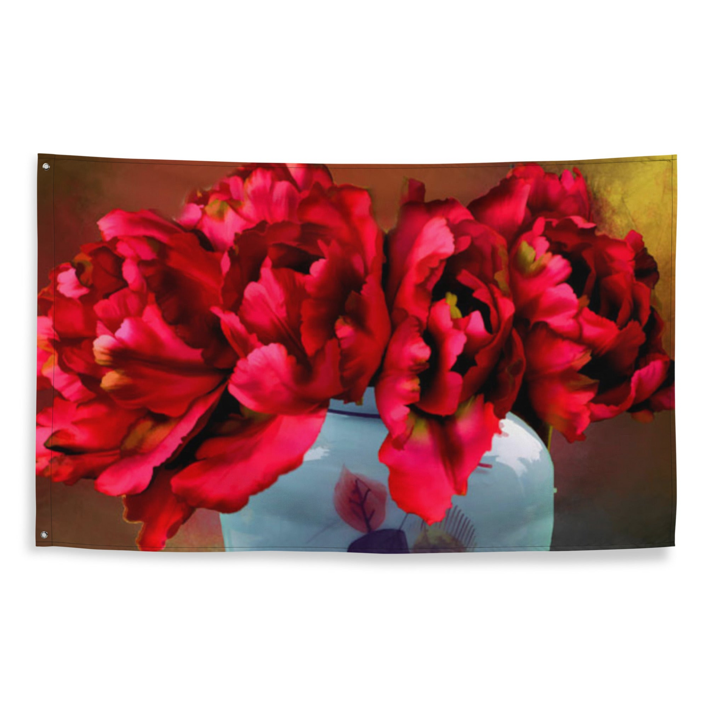 Red Flowers Painting Wall Hanging