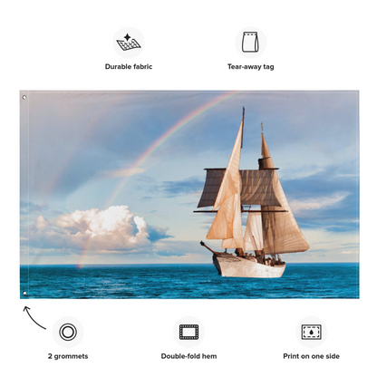 Sailing Ship Rainbow Flag