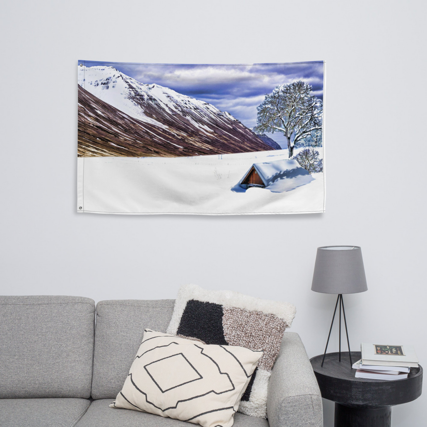 Snow Painting Flag Tapestry