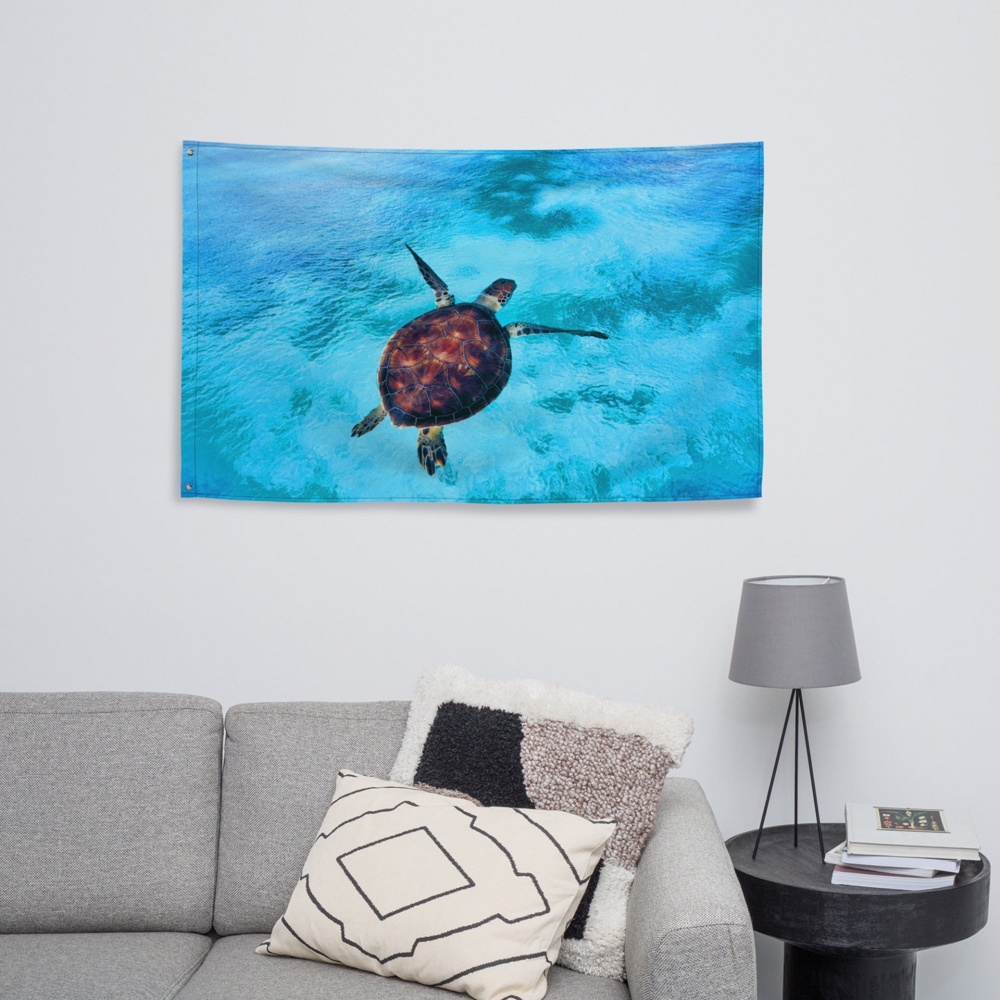 Sea Turtle Painting Flag Tapestry