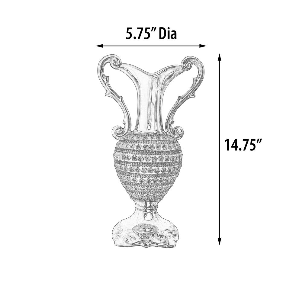 Amber Floral Trophy Vase