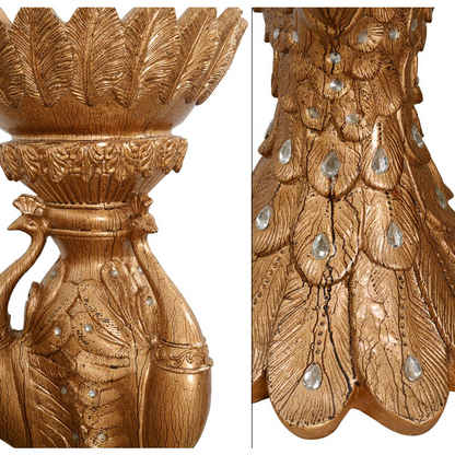 Copper Drizzle Large Peacock Vase