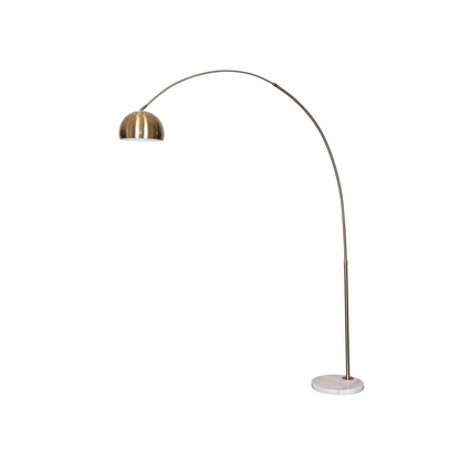 Arched Floor Lamp 75.6" Height with White Round Marble Base